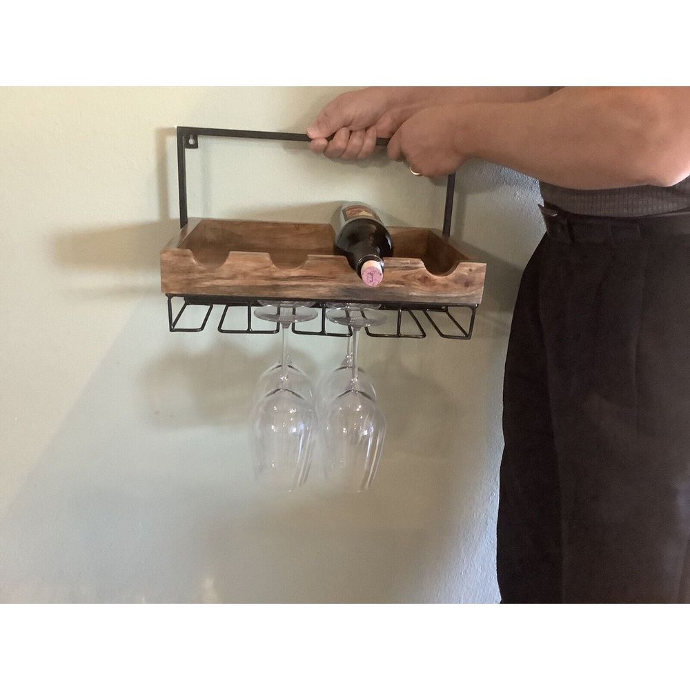 Wine Bottle & Wine Glass Holder From Cost Plus World Market